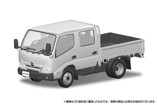  Aoshima 1/32 Scale Hino Dutro Double Cab White Plastic Model 