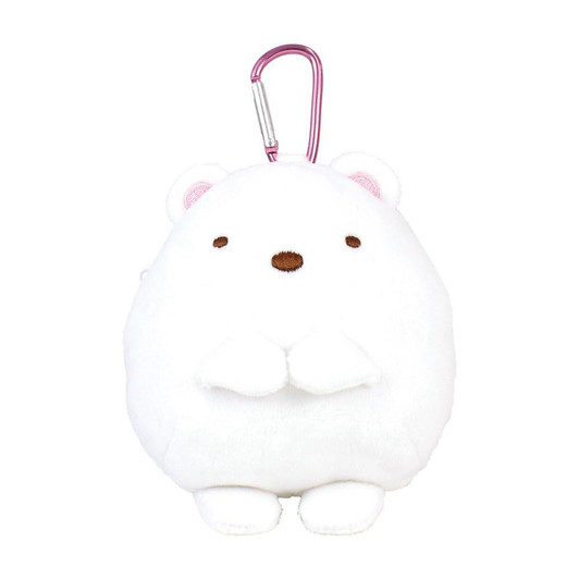 T's Factory Sumikko Gurashi Plush Zipper Mascot With Carabiner Shirokuma