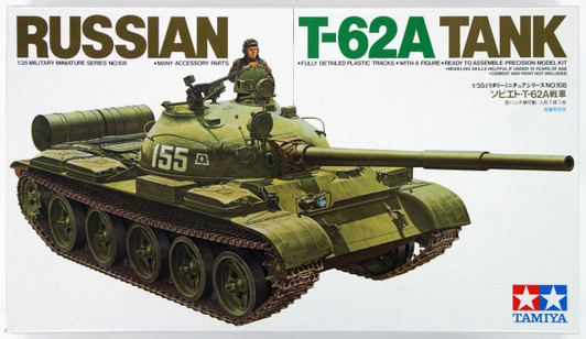 Tamiya 35108 Russian T-62A Tank 1/35 Scale Kit