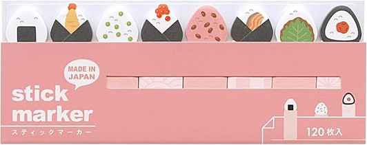 Mind Wave Stick Marker Japanese Series Sticky Notes (Rice Balls)