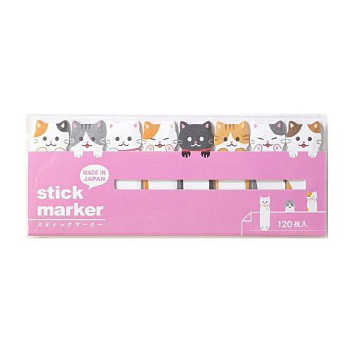 Other Mind Wave Stick Marker Sticky Notes (Cats)