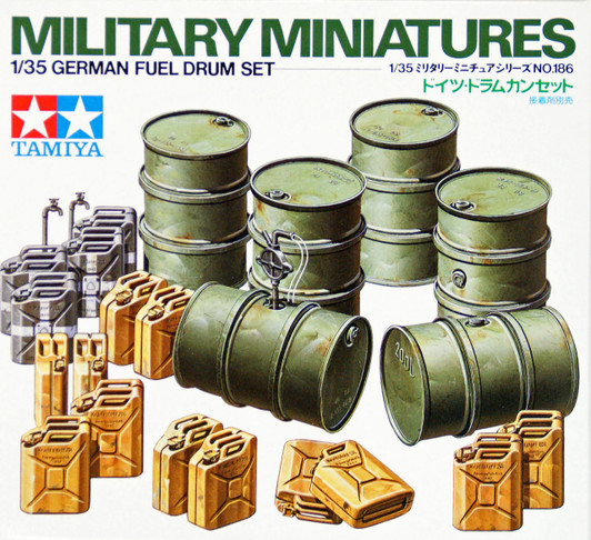 Tamiya 35186 German Fuel Drum Set 1/35 Scale Kit