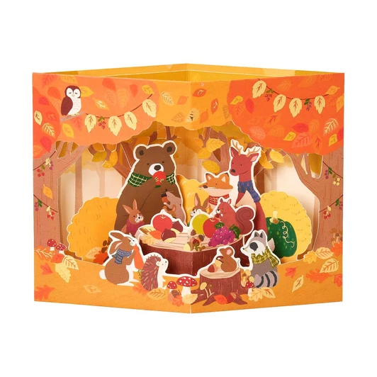 Sanrio Other Message Card Autumn Tree Stump Party JAU 8-6 465933
