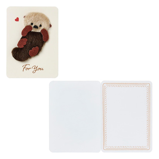 Sanrio Other Message Card Multipurpose Mini Card Fluffy Otter MU350-6 411540