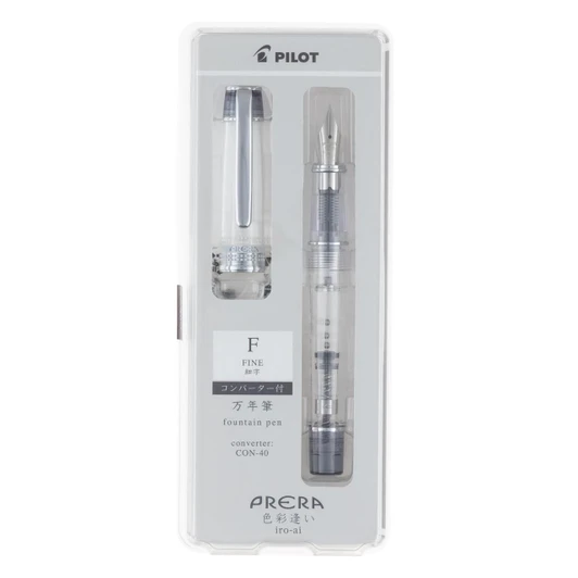  Pilot Prera Iro-Ai Fountain Pen - Transparent Black Fine Nib 