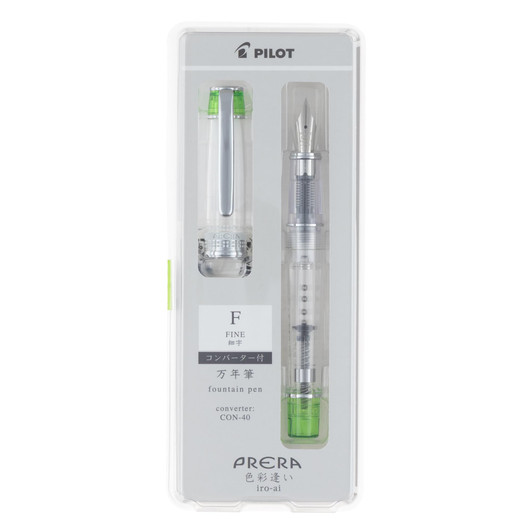 Pilot Prera Iro-Ai Fountain Pen - Transparent Light Green Fine Nib