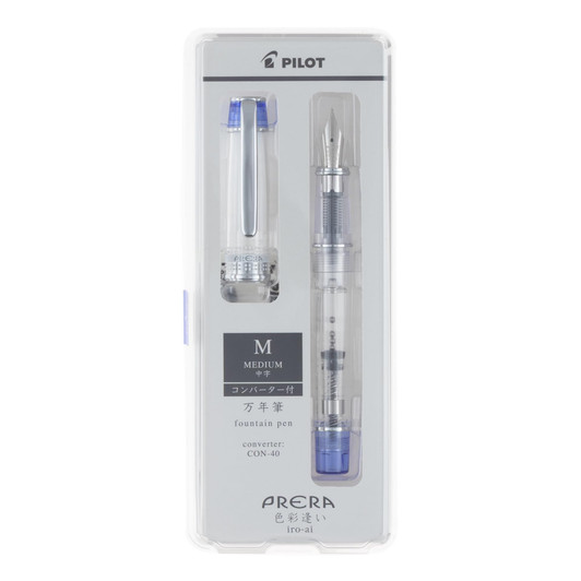 Pilot Prera Iro-Ai Fountain Pen - Transparent Blue Medium Nib