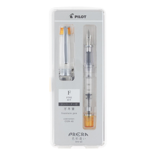 Pilot Prera Iro-Ai Fountain Pen - Transparent Orange Fine Nib