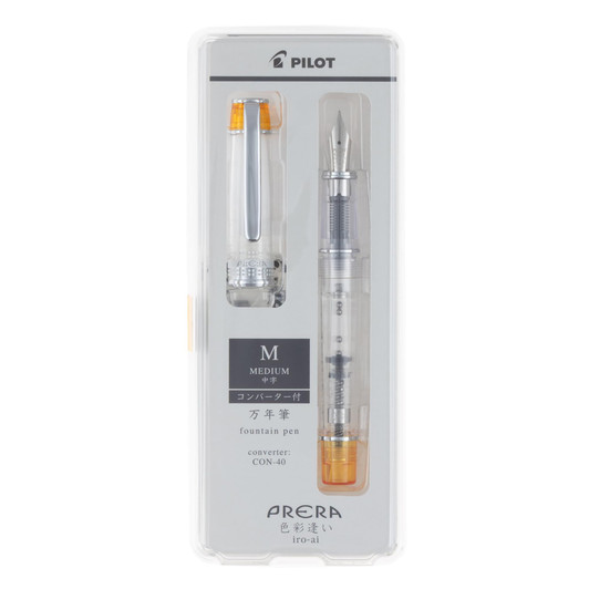 Pilot Prera Iro-Ai Fountain Pen - Transparent Orange Medium Nib