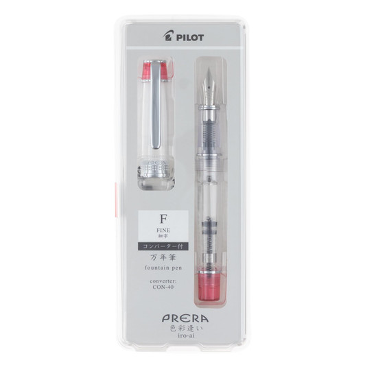 Pilot Prera Iro-Ai Fountain Pen - Transparent Red Fine Nib