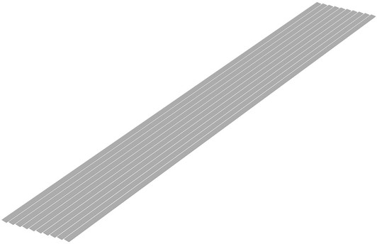 Wave Pla=Materials [Gray] Thin Board 0.3 x 3.0 mm 10pcs