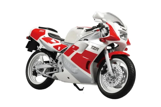  Aoshima 1/12 Scale Yamaha TZR250 1989 Silky White Fine Red Plastic Model 