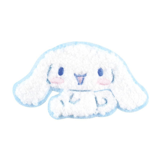 T's Factory Sanrio Fluffy Embroidered Sticker Cinnamoroll Sitting Cutely
