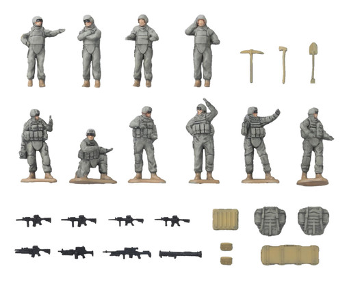 Takara Tomy Tomytec Arsenia Six-Four 1/64 Scale AS006 Combat Vehicle Diorama Set (ucp Gray) Product Code: 340829 Figure