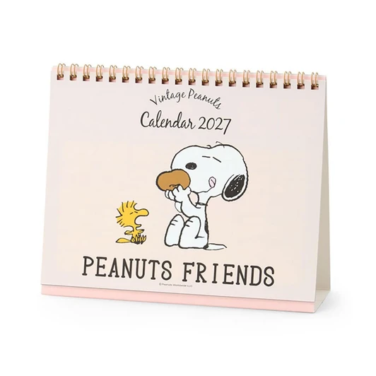  Sanrio Other Ring Calendar 2027 Snoopy Desktop Calendar Includes Rokuyo And Moon Phases 921548 