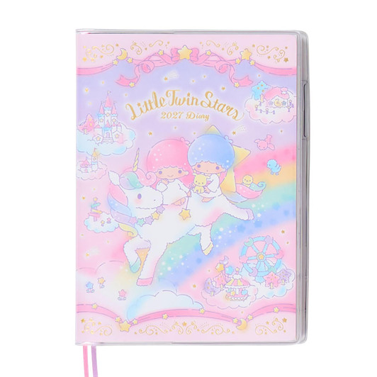 Sanrio LittleTwinStars Block Type Diary 2027 Kiki Lala October Start Planner 922790