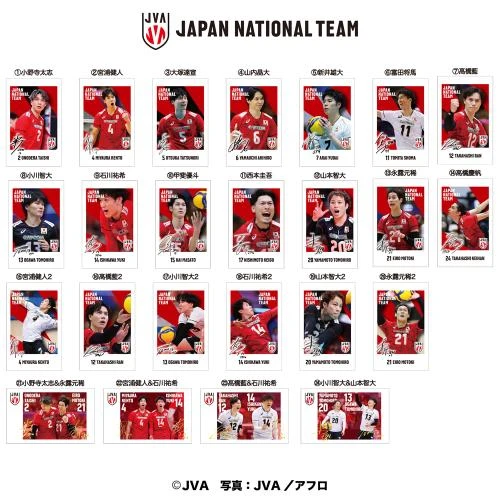  Heart Character Portrait Japan Men's National Volleyball Team 2 FULL BOX 