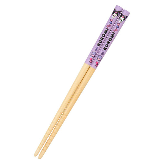 Sanrio Kuromi Bamboo Chopsticks With Non Slip Grip 341584