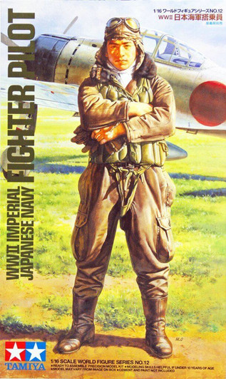 Tamiya 36312 WWII Imperial Japanese Navy Fighter Pilot 1/16 Scale Kit Figure