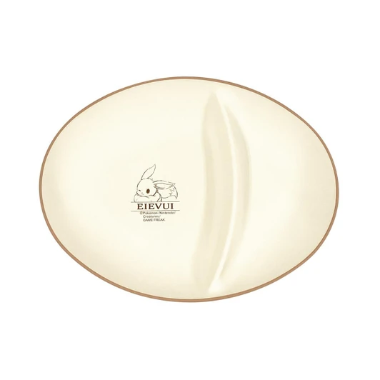  Pokemon Center Original Oval Plate With Divider / Relax Eevee 