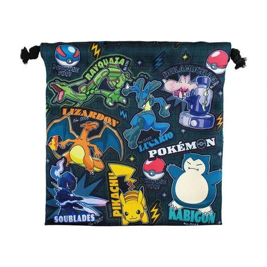  T's Factory Pokemon Flat Drawstring Pouch Stickers / Cool 