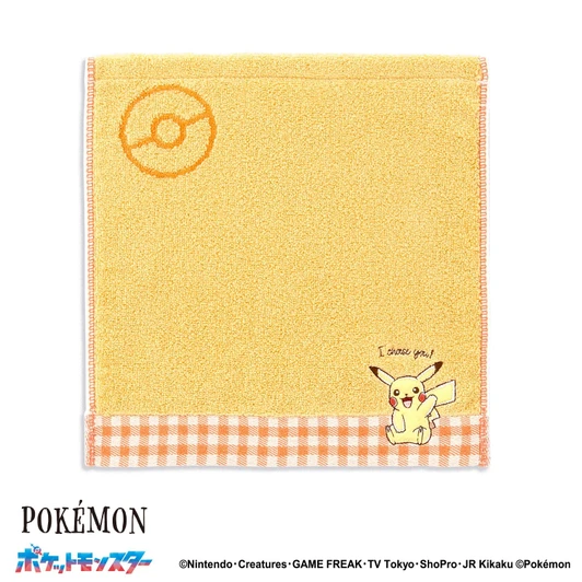 Pokemon Center Original Pokemon Center Original Towel Handkerchief I Choose You Yellow Pikachu