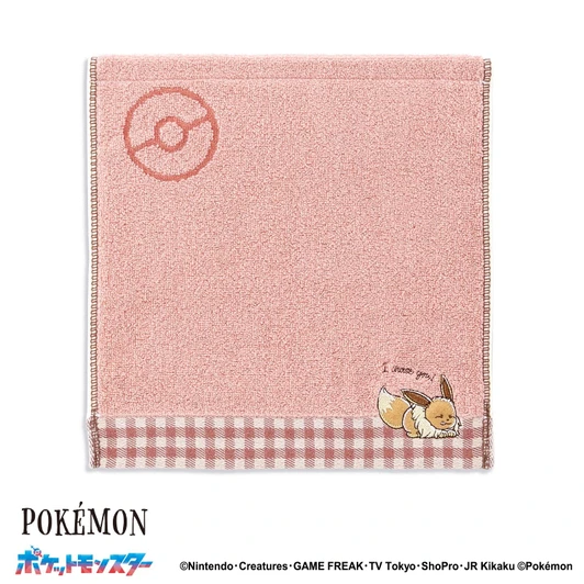 Pokemon Center Original Towel Handkerchief I Choose You Pink Eevee