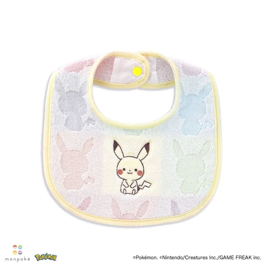 Pokemon Center Original Monpoke Bib Who Is It? Yellow Pikachu