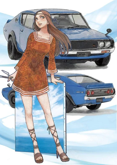 Hasegawa 1/24 Old Car Girls Nissan Skyline 2000GT-R (KPGC110) with Figure