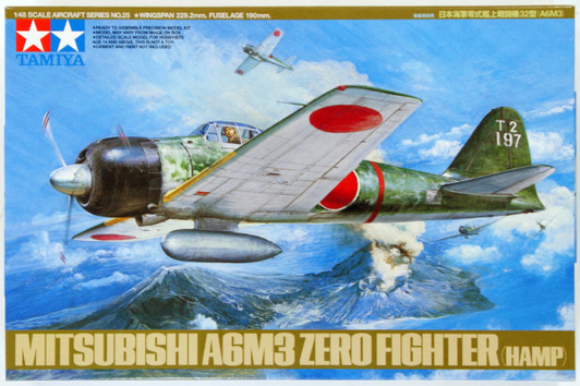 Tamiya 61025 Mitsubishi A6M3 Type32 Zero Fighter (Hamp) 1/48 Scale Kit