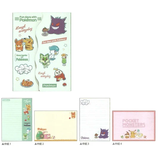 KAMIO JAPAN Pokemon Die-Cut Cover A6 Memo Journal (Cover D)