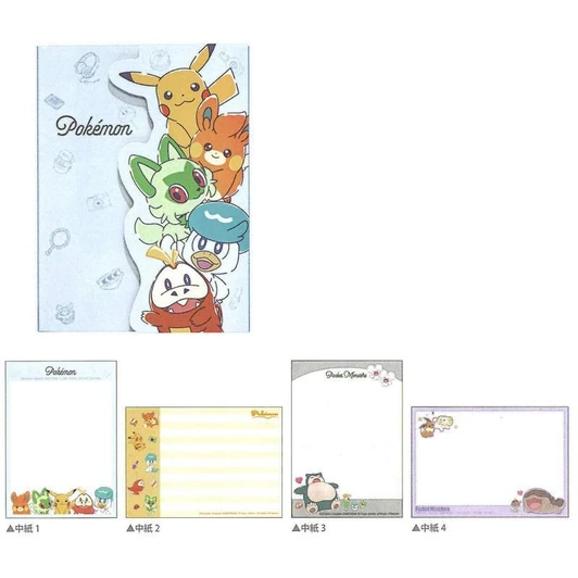 KAMIO JAPAN Pokemon Die-Cut Cover A6 Memo Journal (HAPPY HAPPY DAY!)