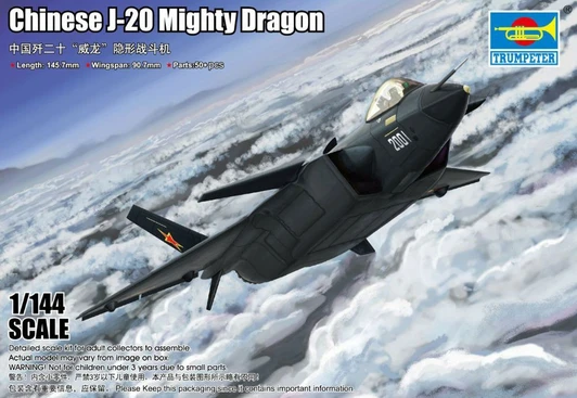 Trumpeter 1/144 Scale Chinese Air Force J-20 Fighter Plastic Model