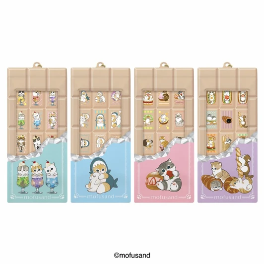 Heart Mofusand Chocolate Bar Style Stickers with Exclusive Packaging BOX (8pcs)