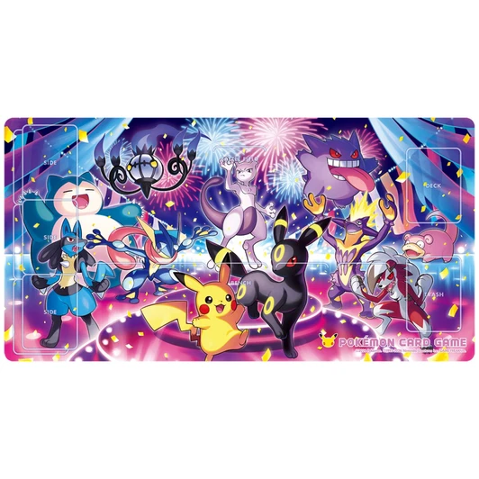 Pokemon Center Original Pokemon Card Game Rubber Playmat Let's Celebrate Together Night