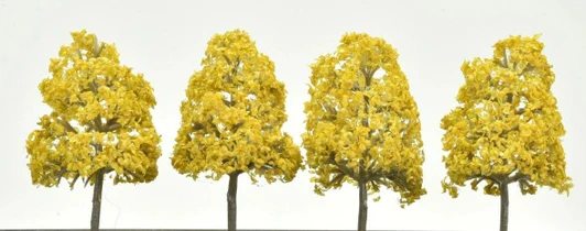  Tomix 8210 Deciduous Trees (Yellow, 4 Trees Set) (N scale) 