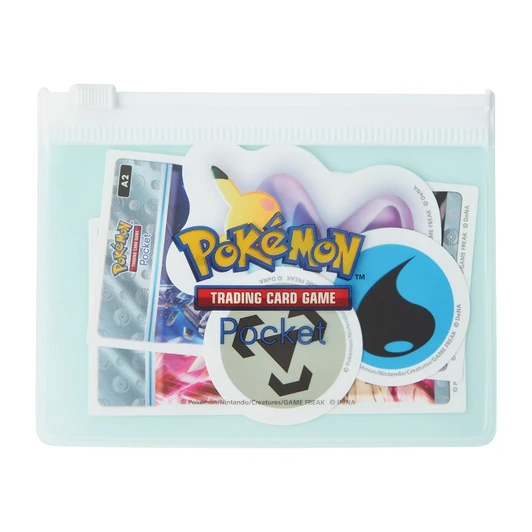 Pokemon Center Original Pouch With Stickers - Pokemon Trading Card Game PocketExpansion Pack Temporal Clash Dialga / Temporal Clash Palkia