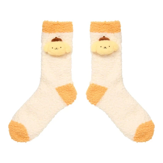 Sanrio PomPom Purin Mascot Fuzzy Socks 585858