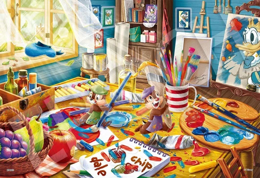 Epoch Jigsaw Puzzle Chip 'n' Dale - Colorful Panic! - (300 Pieces) 