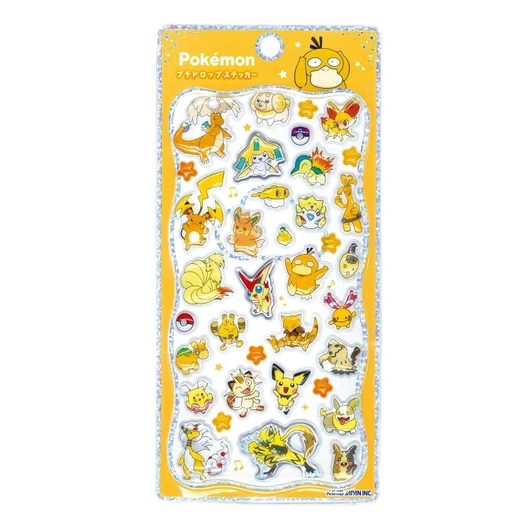  Pokemon Center Original Petit Drop Sticker / Yellow 
