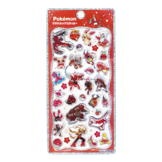  Pokemon Center Original Petit Drop Sticker / Red 
