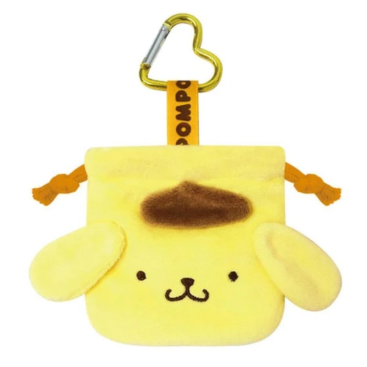 Kcompany Sanrio Characters Pompompurin Mini Drawstring Pouch With Carabiner