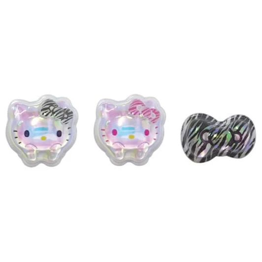 Kcompany Sanrio Hello Kitty Multi Decoration Parts Three Pieces Zebra Pattern
