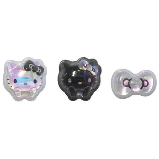  Kcompany Sanrio Hello Kitty Multi Decoration Parts Three Pieces Monochrome 