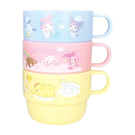  T's Factory Sanrio Plastic Cups Three Piece Set Fluffy Osora B Set 