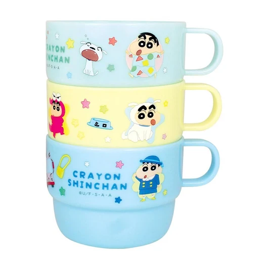 T's Factory Crayon Shin Chan Plastic Cup Three Piece Set Dress Up Shin Chan