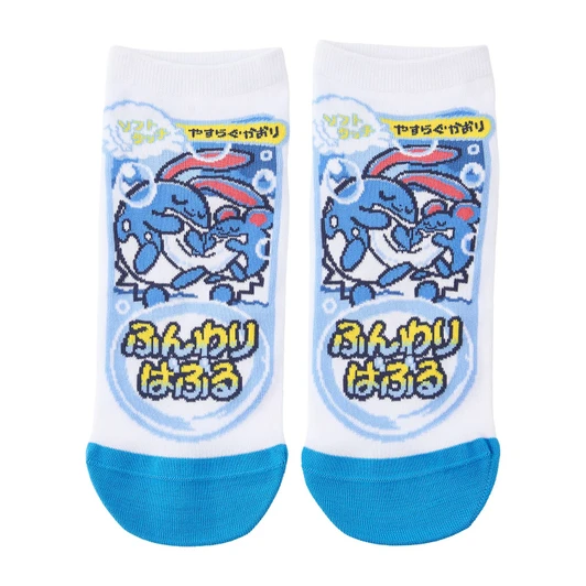 Pokemon Center Original Short Socks Pikapika Mart Marill And Azumarill (23-25cm)