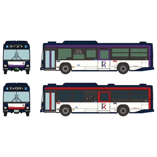 Tomytec Bus Collection Keisei Electric Railway Bus Group (New Livery) 2 Buses Set A (N scale)