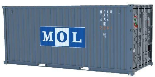  1/24 Scale MOL 20ft Dry Container Gray Car NEXT Plastic Model 