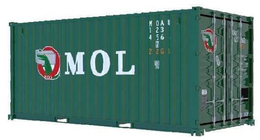  1/24 Scale MOL 20ft Dry Container Green Car NEXT Plastic Model 